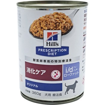 강아지용 i/d 로우팻 캔 소화 케어 360g 힐스