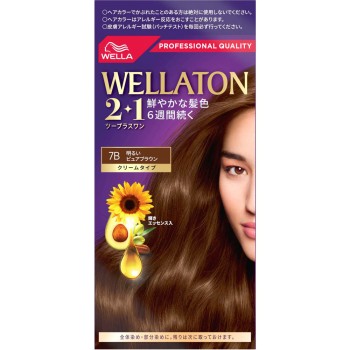 웰라톤 투플러스원 크림 7B 밝은 퓨어브라운 60g+60ml Wella AG