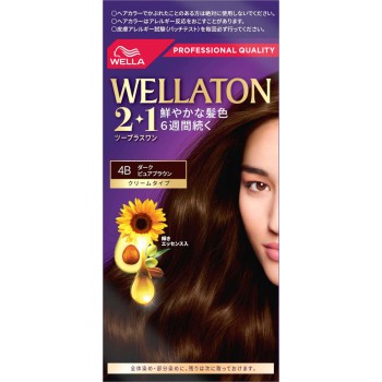 웰라톤 2+1 크림 4B 다크 퓨어 브라운 60g+60ml Wella AG