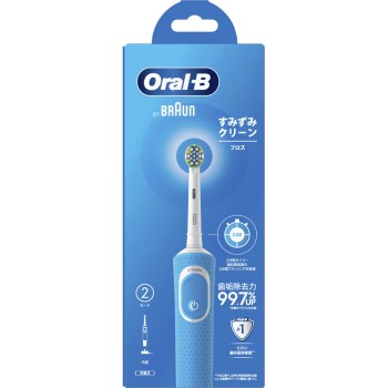 오랄B 구석구석 클린 PRO 플로스 충전식 칫솔 핸들 1개 브러시 헤드 1개 BLUE 1개 BRAUN