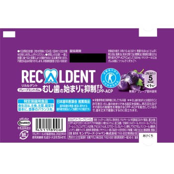 리카르덴트 그레이프 민트껌 14알