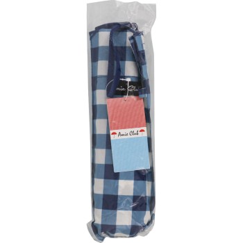 부인 격자무늬 각형 미니 우산 네이비 55cm