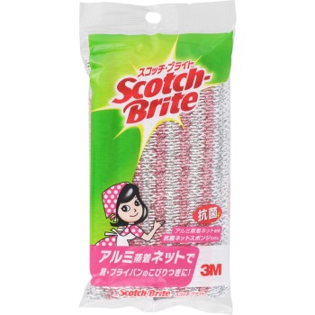 스카치브라이트 항균 알루미늄 네트 스폰지 수세미 (알루미늄 증착 네트) NT-02K 쓰리엠 재팬