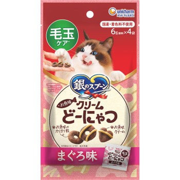 은수저 생선 맛 크림 도넛 모발 덩어리 참치 24g 유니참 펫케어