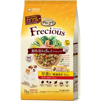 그란 델리 프레샤스 빨리 먹기 방지 치킨 & 비프 1.0kg 유니참 펫케어