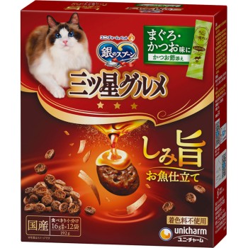 미츠보시구르메 짭짤한 생선풍 참치가다랑어맛 192g 유니참 펫케어