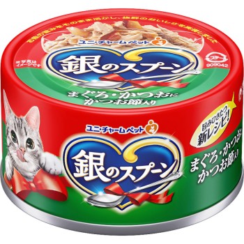 은수저 캔 참치·가다랑어에 가쓰오부시 입 70g 유니참 펫케어