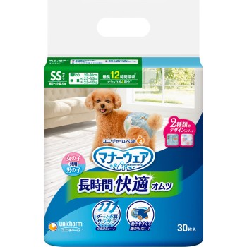 매너웨어 고령견용 종이 기저귀 SS 30매 유니참 펫케어