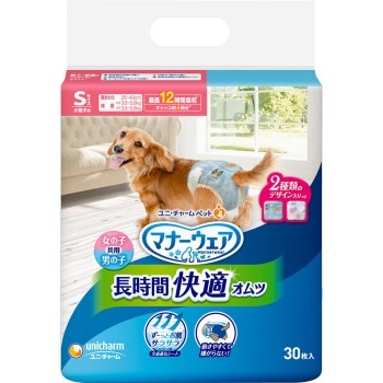 매너웨어 노령견용 종이 기저귀 S 30매 유니참펫케어