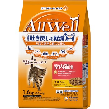 AllWell 실내 고양이용 치킨맛 분쇄 작은물고기와 닭가슴살 동결건조 파우더 입 1.6kg 1.6kg 유니참 펫케어