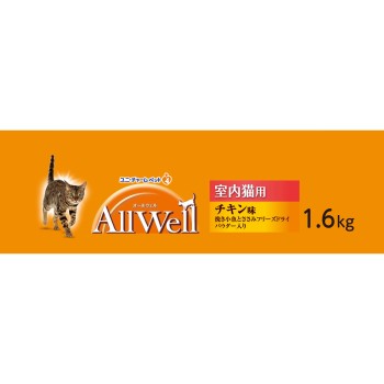 AllWell 실내 고양이용 치킨맛 분쇄 작은물고기와 닭가슴살 동결건조 파우더 입 1.6kg 1.6kg 유니참 펫케어