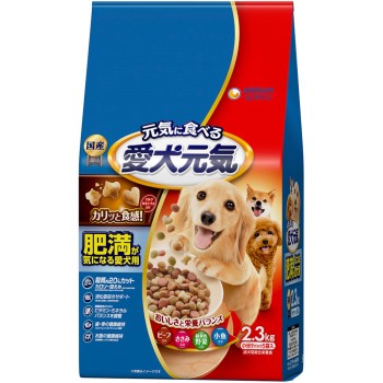 애견 원기 비만이 걱정되는 애견용 소고기·닭 안심·녹황색 야채·잔멸치 함유 2.3kg 유니참 펫케어