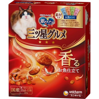 은 숟가락 삼성 구르메 생선 레시피로 사치스러운 소재 4종 어소트 200g 유니참 펫케어