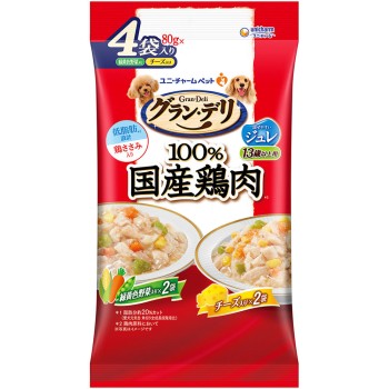 은수저 파우치 주레 13세 버라이어티 녹황색 야채 80g×4P 유니참 펫케어
