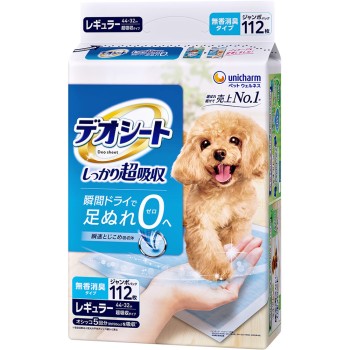 데오 시트 확실한 초흡수 무향 소취 타입 레귤러 112매 유니참펫케어