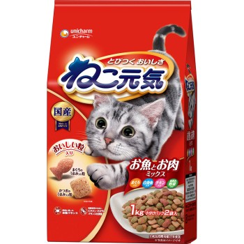 고양이 원기 생선과 고기 믹스 1kg 유니참 펫케어