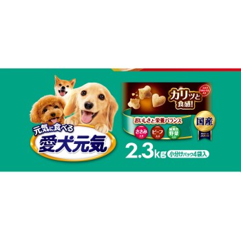 애견 원기 닭 안심·소고기·녹황색 야채 함유 2.3kg 유니참 펫케어