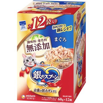 은숟가락 파우치 무첨가 참치 60g×12 유니참펫케어