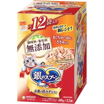 은숟가락 파우치 무첨가 닭가슴살 60g×12 유니참펫케어