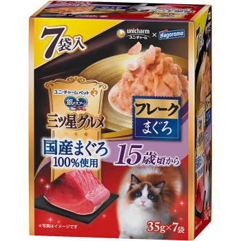 은숟가락 미츠보시 구르메 파우치 국산 참치 플레이크 15세 무렵부터 35g×7P 유니참펫케어