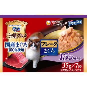 은숟가락 미츠보시 구르메 파우치 국산 참치 플레이크 15세 무렵부터 35g×7P 유니참펫케어