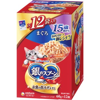 은숟가락 파우치 15세 무렵부터 참치 60g×12 유니참펫케어
