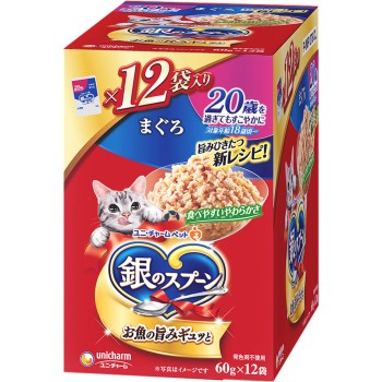 은수저 파우치 20세를 넘어도 건강하게 참치 60g×12 유니참 펫케어