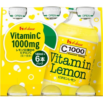 C1000 비타민 레몬 140ml×6 하우스 웰니스 푸드