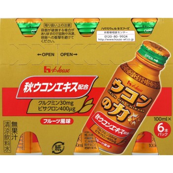 울금의 힘 울금에키스드링크 100ml×6 하우스웰니스푸즈