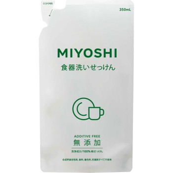 무첨가 식기 세정 비누 리필용 스탠딩 타입 350ml 미요시 비누