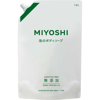 무첨가 비누 거품 바디소프 리필 스파우트 1000ml 미요시비누