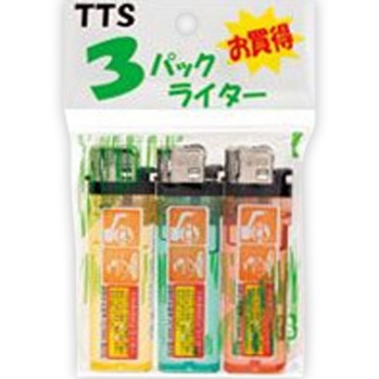 TTS 야스리라이터 할인팩 3본 도쿄타바코상사