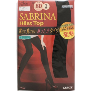 사브리나히트 탑80데니르 2족 세트타이츠N L-LL블랙 군제