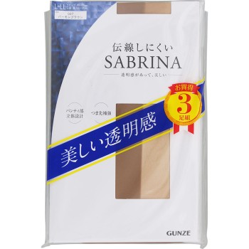 사브리나 올이 잘 나가지 않는 3켤레 팬티스타킹 L-LL 버몬브라운 구즈