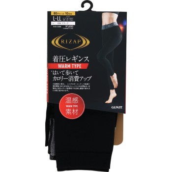 라이자프 두꺼운 손 압박레깅스 10분 길이 L-LL블랙 군제