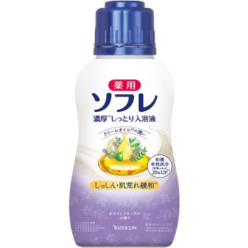 약용 소프레 진한 촉촉 입욕액 화이트플로럴향 480ml 어스제약