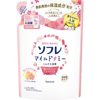 소프레 마일드미 밀크 입욕액 온화한 벚꽃향 리필 600ml 아스제약