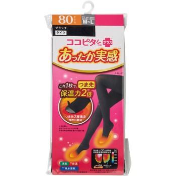 코코피타 플러스 따뜻함 실감 타이츠 80D M-L 오카모토