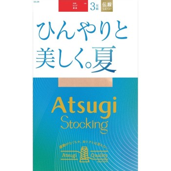 아츠기스타킹 시원하고 아름다운 여름 3족 세트 누디 베이지 MLNUBE 아츠기