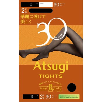 아츠기 타이즈 30데니어 2족조 LLL 블랙 아츠기