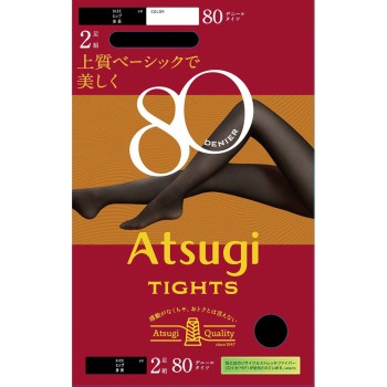 아츠기 타이츠 80데니어 2족 LLL 블랙 LLL블랙 아츠기