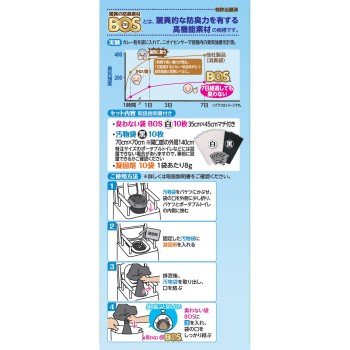 BOS 냄새 안 나는 포터블 화장실 처리 봉투 10매 크리론 화성