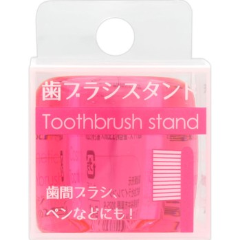 칫솔 스탠드 CPK 클리어 핑크 1개 라이프렌지