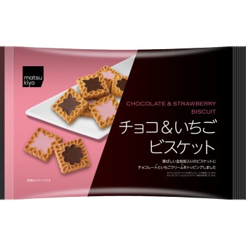 matsukiyo 초코&딸기 비스킷 105g