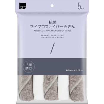 마츠키요 항균 방취 가공 마이크로파이버 행주 29×29cm 5매