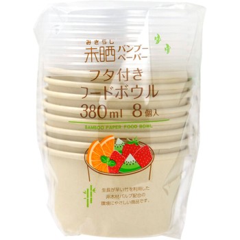 미사라시 대나무 뚜껑부착 볼 380ml 8P 스트릭스디자인