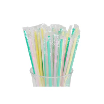 식물 유래 원료 배합 구부러지는 미니 스트로 봉투 스트릭스 디자인