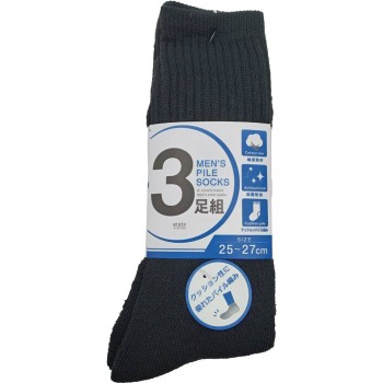 신사 쿠션 파일 블랙 3족 세트 25-27cm