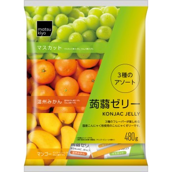 matsukiyo 곤약 젤리(머스캣, 온주귤, 망고) 30개