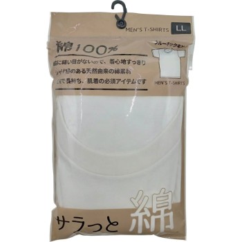 신사 면100% 반소매 라운드넥 T셔츠 화이트 LL